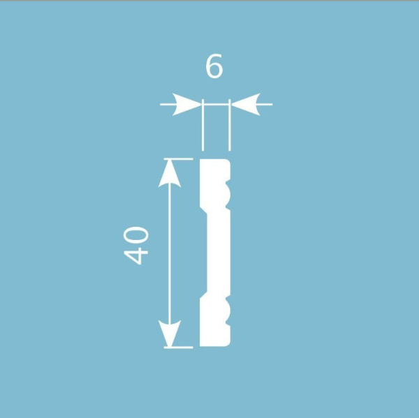 Молдинг для стены Cosca МХ 015, 40х6